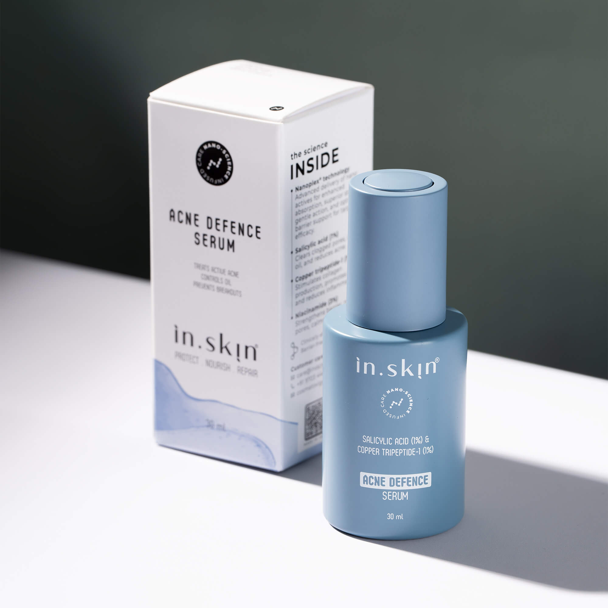 Acne defence serum product
